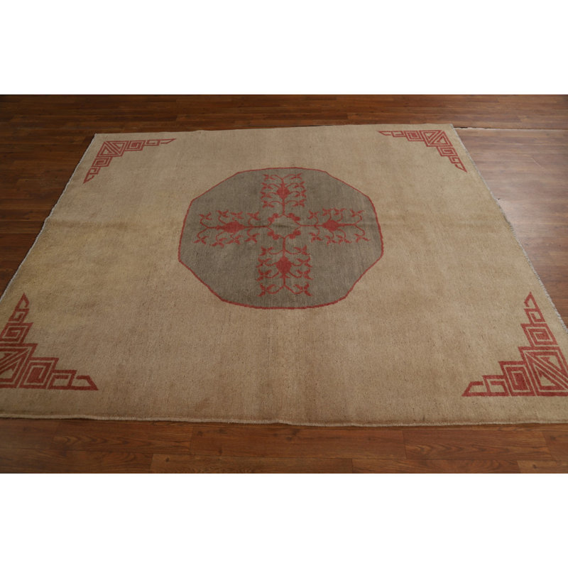 Tapis oriental fait à la main médaillon Gabbeh 5 x 7