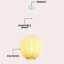 Luminaire suspendu en forme de lanterne réglable scandinave 1 lumière en métal avec abat-jour cocon côtelé 16 po Sia-637972035