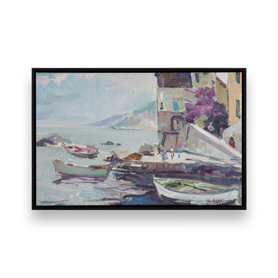 «Italiano Village Of Dreams On Canvas» par Richard A. Rodgers, reproduction