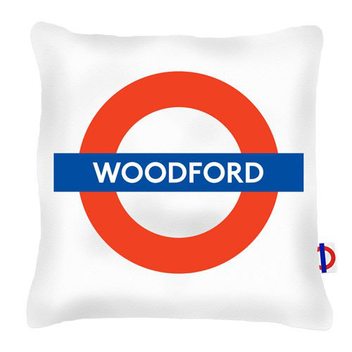 Woodford Tube Station London Transport Cushion