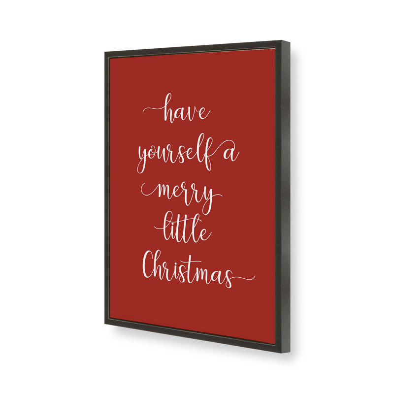 «Merry Little Christmas», reproduction d'art, 16 po x 20 po, Noir satiné