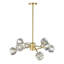 Lustre doré 12 lumières avec abat-jour en cristal Celton-88071734-122740731