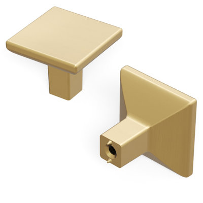 Skylight Collection Knob – 1-1/4" x 1-1/4" Cabinet Knob Champagne Bronze – Contemporary Hardware for Drawers & Cabinets