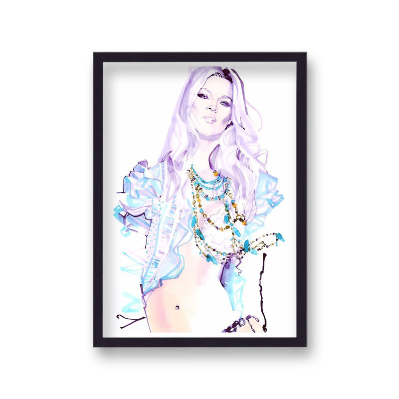 Kate Moss Couture Portrait 2 by Marc Antoine Coulon - Single Picture Frame Print
