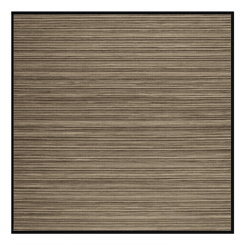 Machine Washable Horizontal Stripes Brown Area Rug, Square 7'