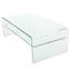 Élégante table basse en verre trempé avec tablette de 8 mm - faites briller votre salon de 12 mm
