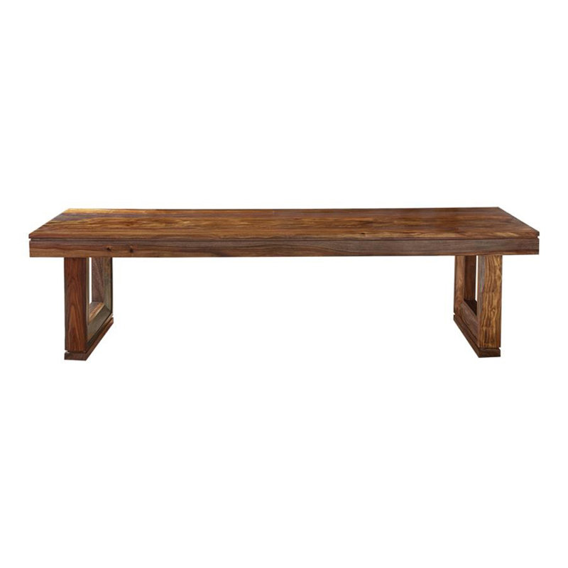 Banc en bois massif Mcdonnell, Terre de Sienne riche