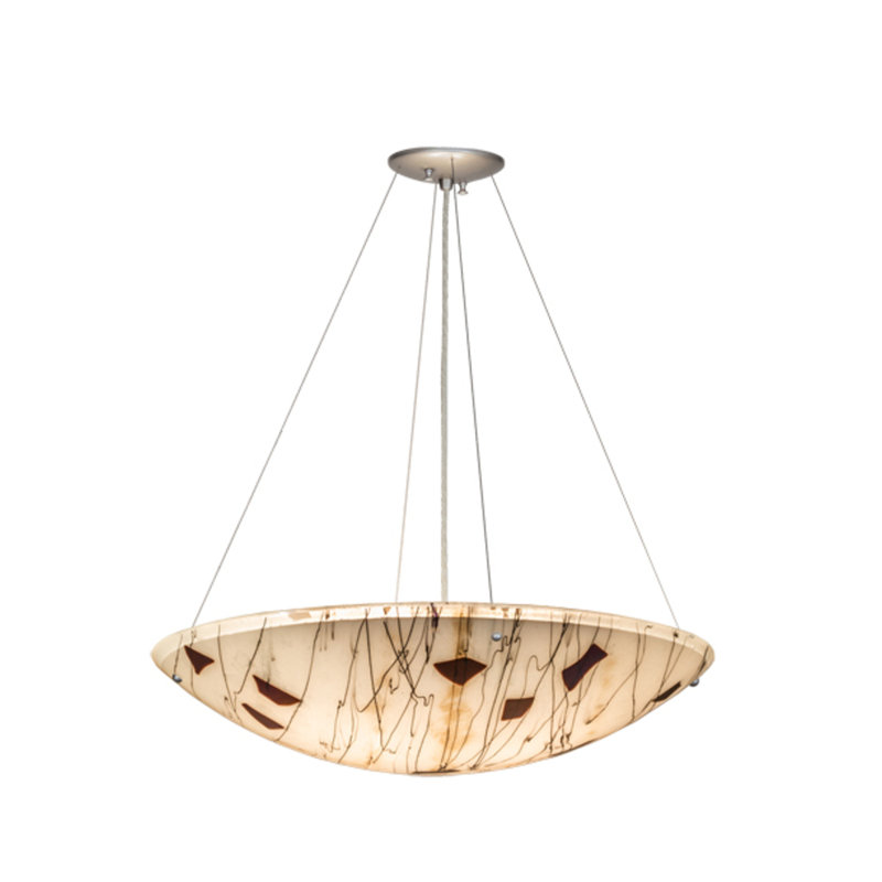 Datrick 4 - Light Nickel Bowl Pendant