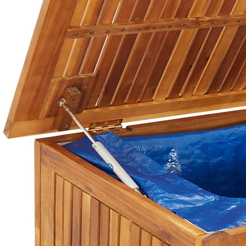 Water Resistant Acacia Solid Wood Deck Box in Brown, 44.5" x 19.7" x 22.8"