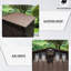 Remise à outils extérieure en métal 8,2 pi x 6,2 pi - Portes de jardin à double patio verrouillables, bouches d'aération, acier brun rouille pour les portes et