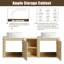 Ensemble de meuble-lavabo double 60 po avec plateau en pierre reconstituée Eaton-710271484-709929888