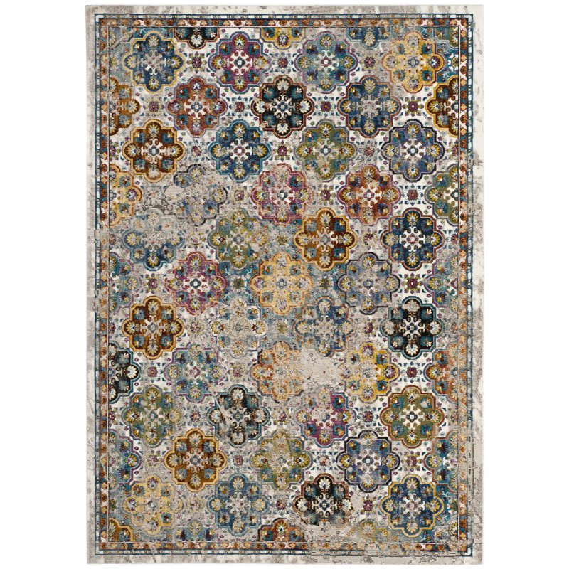Bruckmann Performance Geometric Rug, Rectangle 5'1" x 7'3"