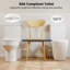 Compact ADA  Toilet  with High-Efficiency Dual Flush, Comfort Height with Upgraded Ultra-Thin Tank And Lid(Seat Included)