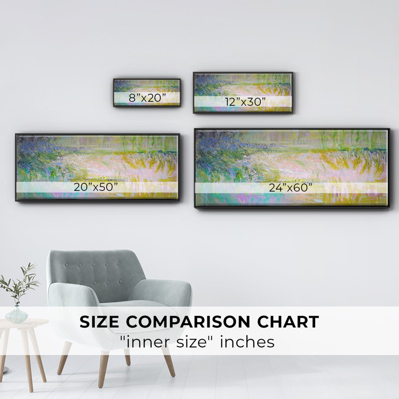 Etude- Framed Canvas, 8" H x 20" W