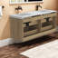 Meubles-lavabos en bois de qualité supérieure avec lavabos doubles, armoire de salle de bain moderne et lavabo
