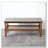 Rectangle Solid Wood Coffee Table with Storage Shelf