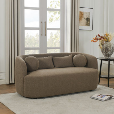 Brinae 68" Wide Boucle Upholstered Loveseat Sofa