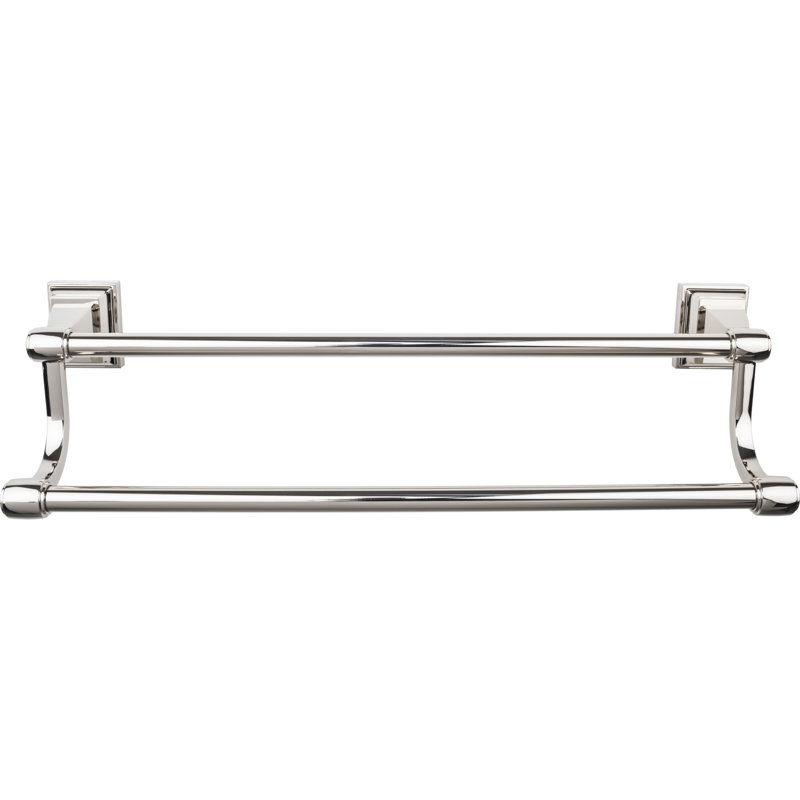 Stratton Bath Double 20" Wall Mounted  Towel Bar, Polished Nickel