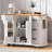 56 inch Kitchen Island with Rubber Wood Veneer Drop Leaf, Power Outlet, 4 Door Shelves, Embossed Vertical Stripe Rolling Kitchen Cart on 4 Wheels with 6 Deep Drawers for Kitchen, Dining Room,White-664568140