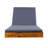 Acacia Wood Chaise Lounge With 2-Fold Thin Cushion - Teak Finish Outdoor Recliner -Repellent Cushion-1642267823