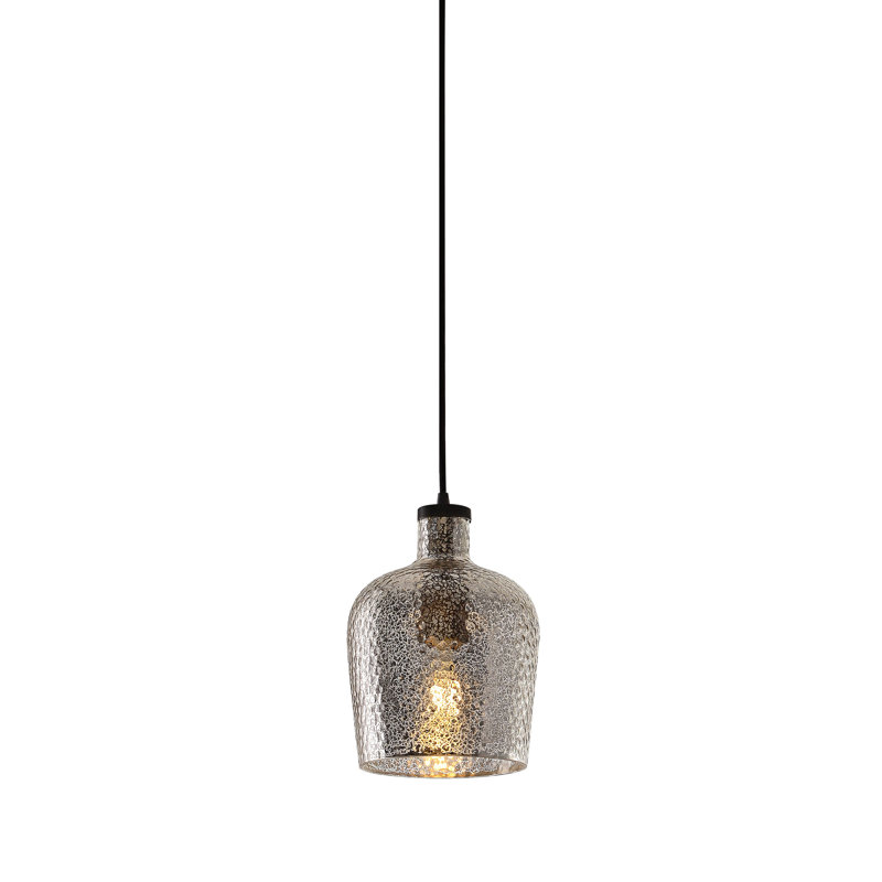 Lustre à dôme noir antique à 1 lumière de 6 po Brungardt