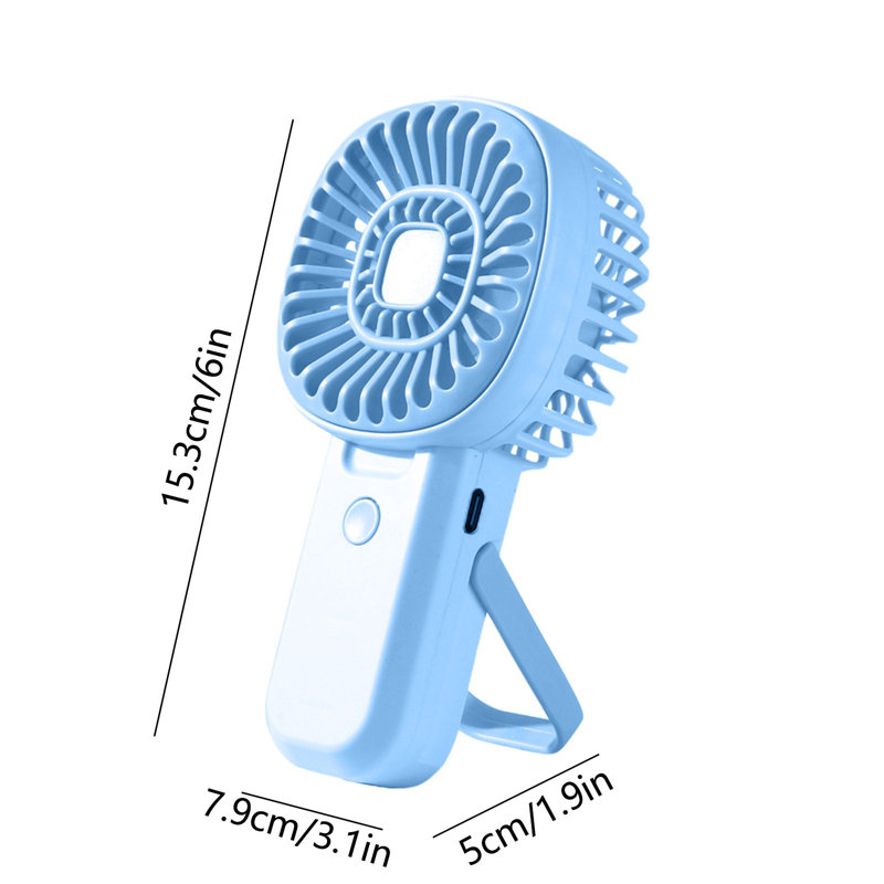 Ventilateur portable / à mémoire de forme kbndieu, Blue