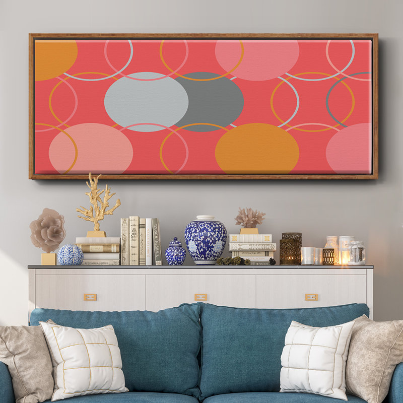Geometric Circles- Framed Canvas