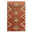 Hand Knotted Wool Geometric Area Rug in Orange/Red