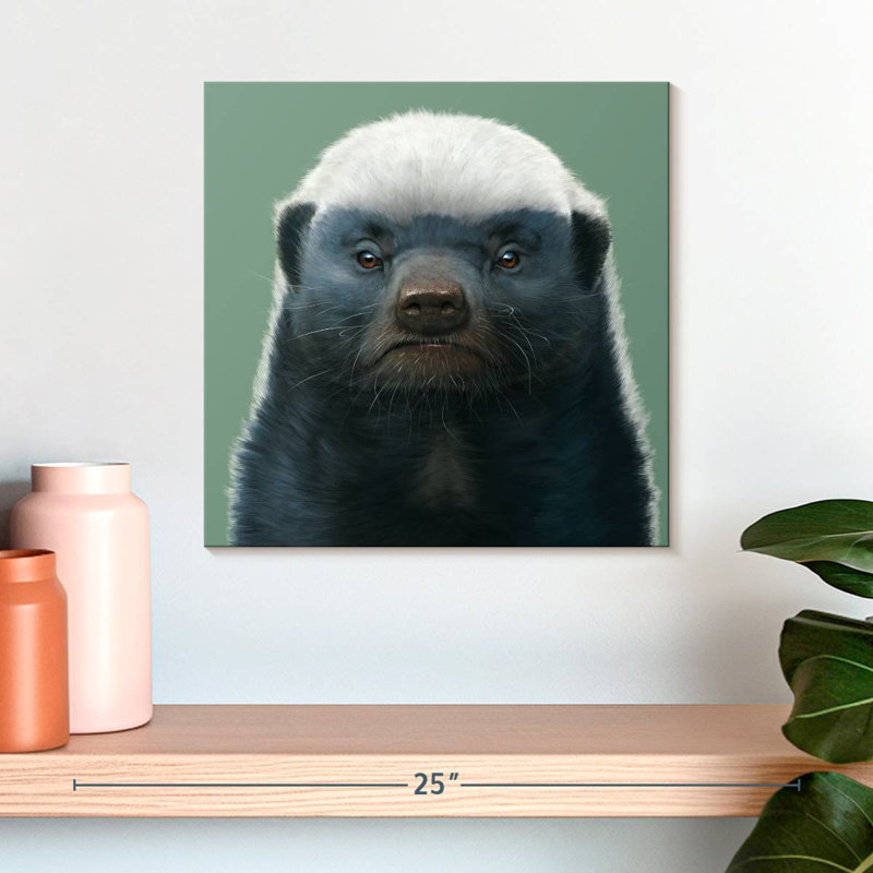 Portrait de blaireau Brampt, H 16 po x l 16 po