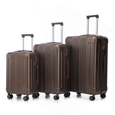 20"/24"/28" 3 pcs/set in ABS Spinner Wheel Luggage, Carry on Suitcase, Matching Color, TSA Combination Lock