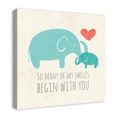 Art sur toile sourires éléphants Maylie