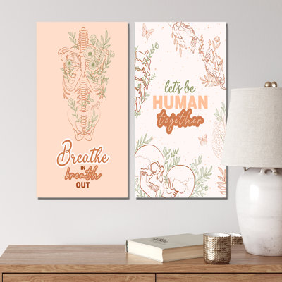 Ensemble de 2 impressions florales