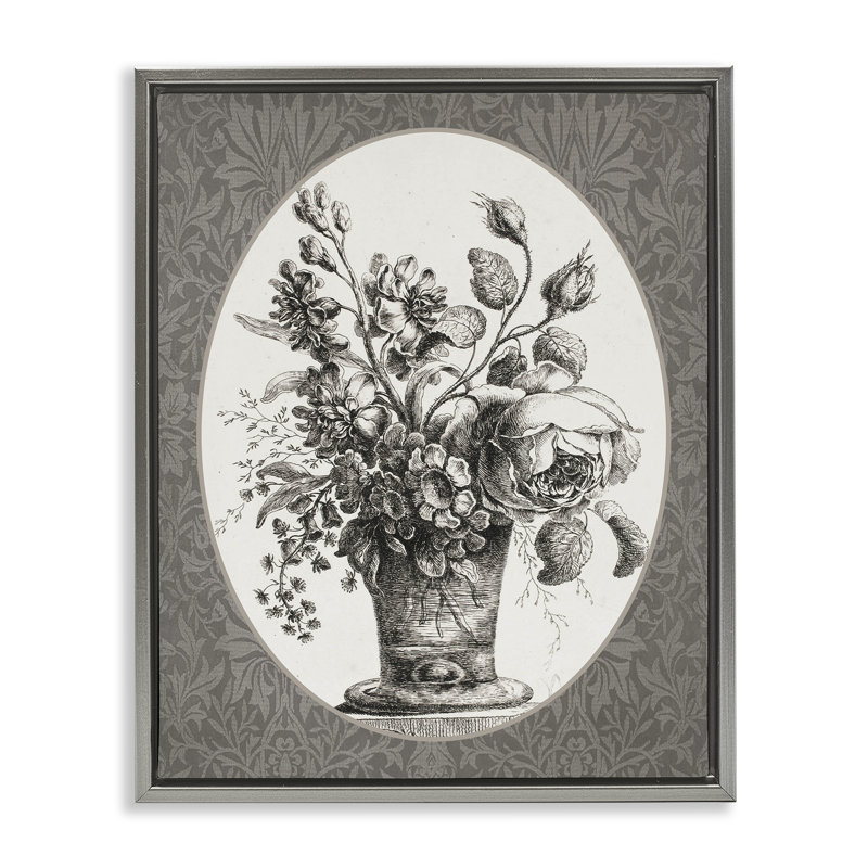 Art mural sur toile Floater Antique, Cadre flottant gris lustré, H 31 po x l 25 po