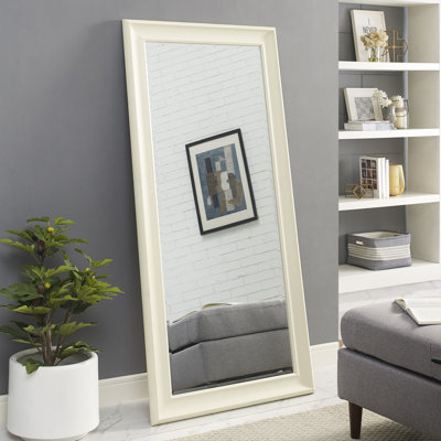 Miroir de plancher Duwaine, blanc