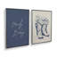 Ensemble de 2 bottes de cowboy bleu marine en fleurs-245493887-245493885