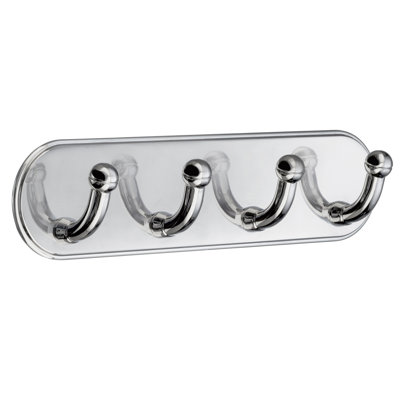 Quadruple Self-Adhesive Wall Mounted Hook Rack