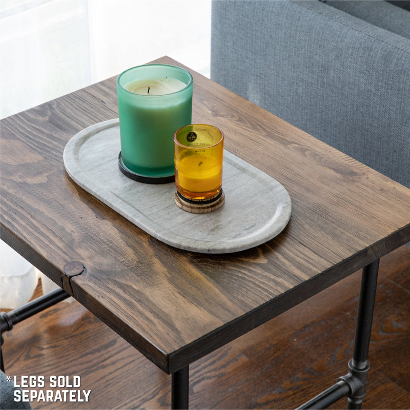 Trail Brown Solid Wood Rectangular End Tabletop