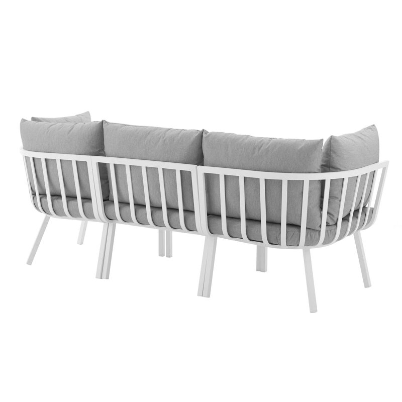 Ensemble de conversation modulaire 3 pièces Riverside, Blanc gris, gris