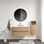 Meuble-lavabo avec lavabo en céramique à trois trous et tiroirs