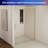 56-60"W x74"H Semi-Frame Single Sliding Shower Door,304 Stainless Steelin Polished Chrome finish,5/16" (8mm) Thick SGCC Tempered Clear Glass,Type C Wrapped Guide Rail Anti-derailment Pulley-116726556
