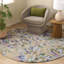 Tapis en laine / coton touffeté à la main Lyia - bleu / vert / beige-950719724