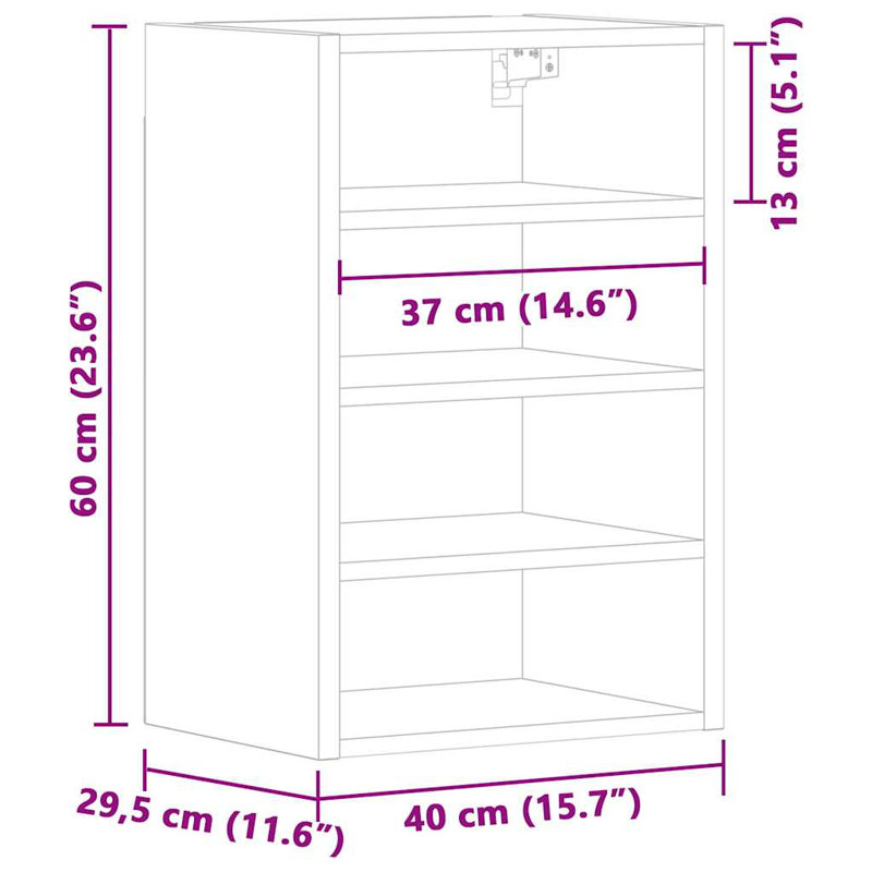 Hanging Cabinet Riga, Artisan Oak