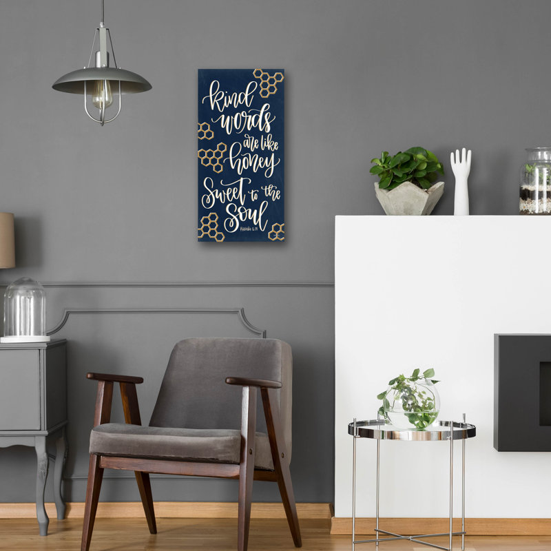 'Kind Words' by Imperfect Dust, Acrylic Glass Wall Art, 24" x 48", 24" H x 12" W