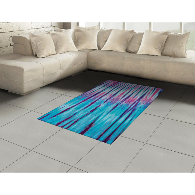 Ombre High Density Long Fiber Poly Threads Decorative Area Rug Carpet, Rectangle 4' x 5'8"