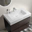 Meuble-lavabo mural flottant avec lavabo à surface solide et tiroirs de rangement Hadley