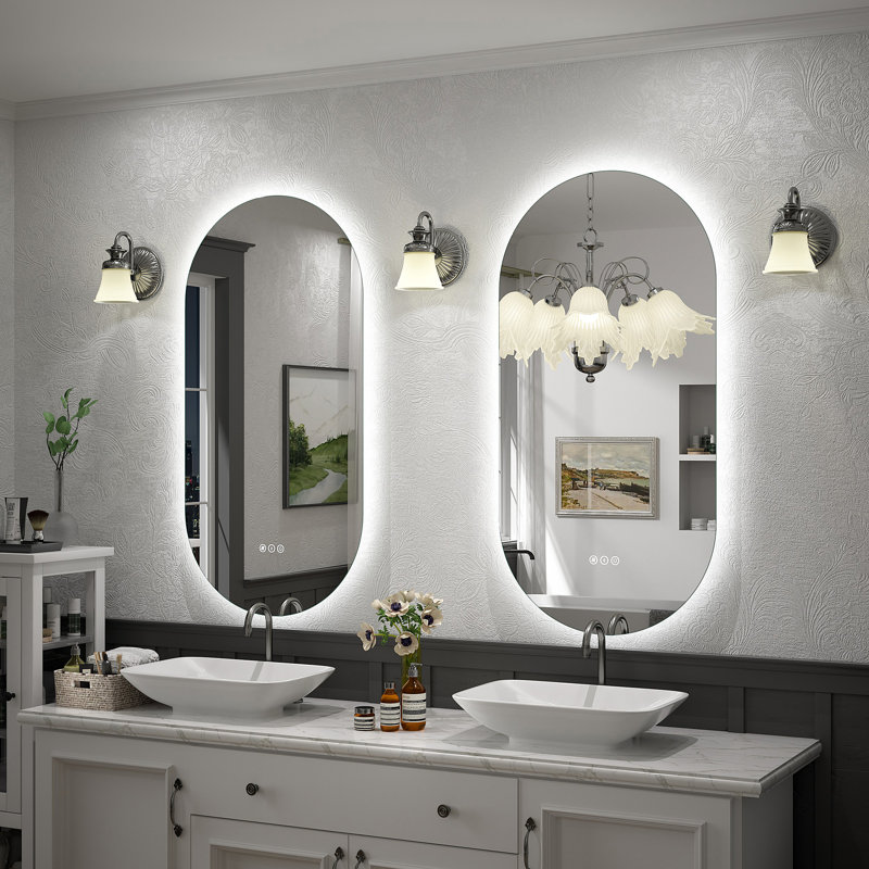 Aevar LED Lighted Wall Mirror, 40" x 20"