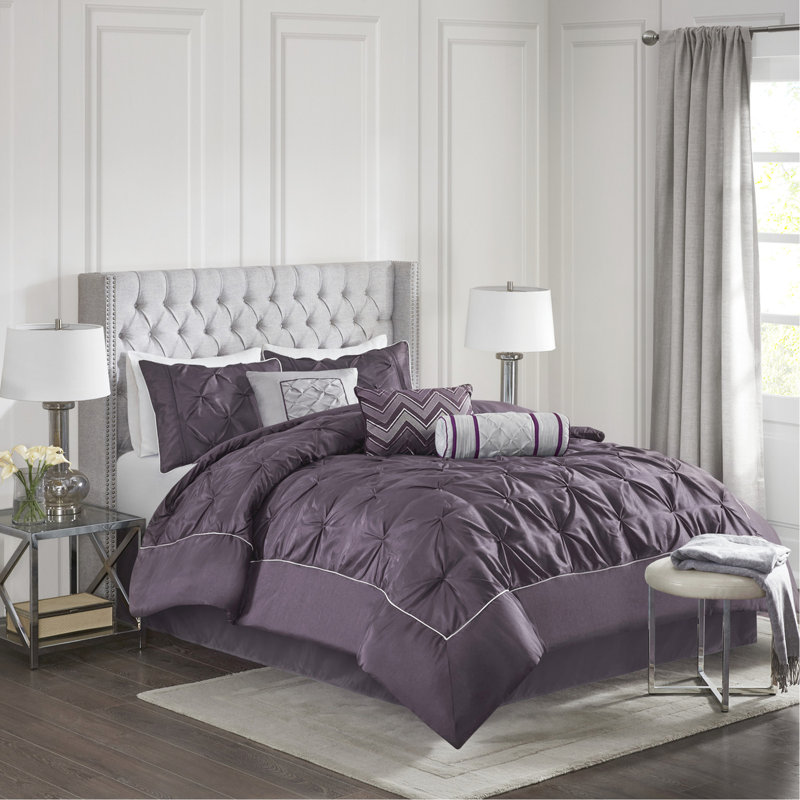 49ec31391 Comforter, Gris, Queen Comforter + 6 Additional Pieces
