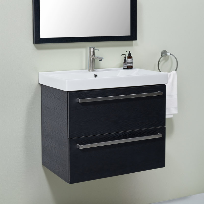 Ensemble de meuble-lavabo simple mural moderne 30 po 30 po