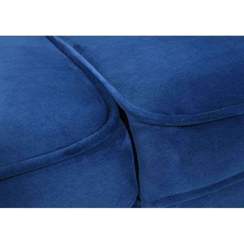 Jahzari 56'' Upholstered Sofa, Blue Velvet