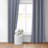 Walker Ticking Stripe Indigo Cotton Grommet Top Drapery Panel Set of 2-126596693-126596697